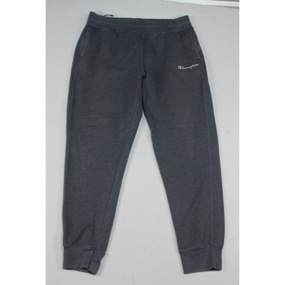 Champion Men Gray Sweat Pants Casual Jogger Spell Out Size XL